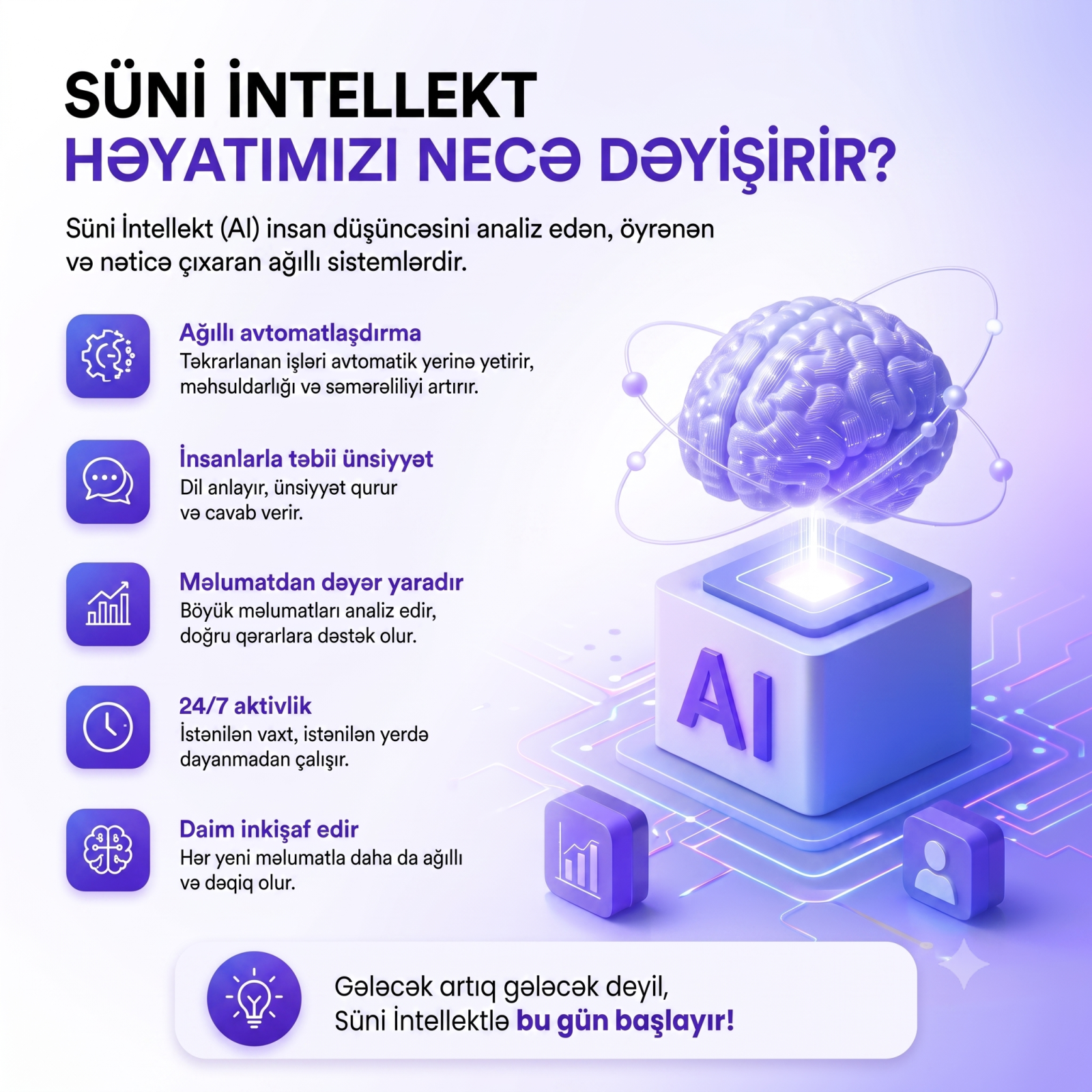 AI ilə işinizi sürətləndirin — 1 saatlıq pulsuz seminar